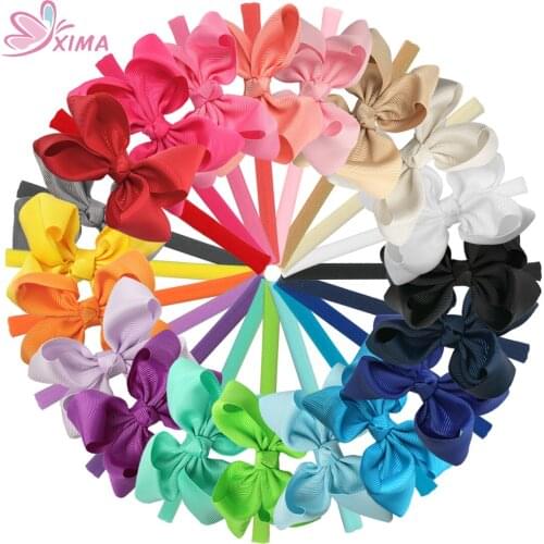 XIMA 20pcs/lot 3.5''Fashion Nylon Headbands for Kids Hair Accessories Girls Hair Bows Lovely Girls Headwear