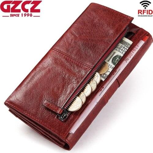 Womens Wallet 2020 Long Genuine Leather Wallets Multifunctional and Large Capacity Female Cluth with Cardholder Coin Purse