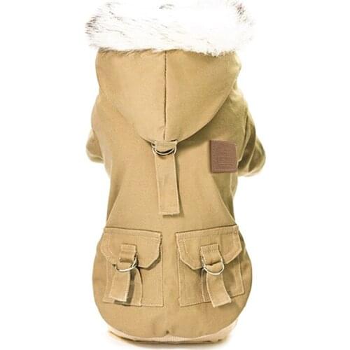 Puppy Small Dogs Pet Winter Warm Clothes Hoodies Coat Pet Accessories Down Jacket For Pet Windproof Clothes Outdoor Warm Jacket