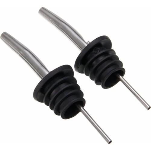 2pcs/set Stainless Steel Wine Bottle Pourer Liquor Spirit Pourer Liquor Spirit Wine Pour Flow Bottle Pourer Spout Stopper