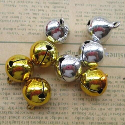 200 PCS10mm Small Bell Craft Jewelry Wedding Charms Bead Gold silver optional 011010