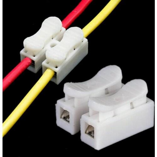 30pcs/pack Spring wire self-locking cable connector quick connector lock wire terminal cable clamp easy to install LED stripping