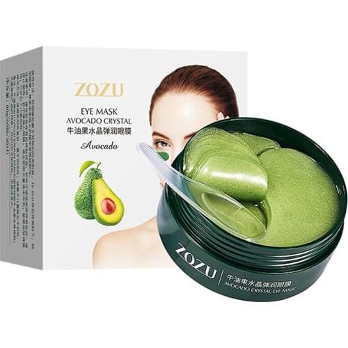 60 Pcs Avocado Collagen Mask Moisture Gel Eye Patches Remove Skin Care