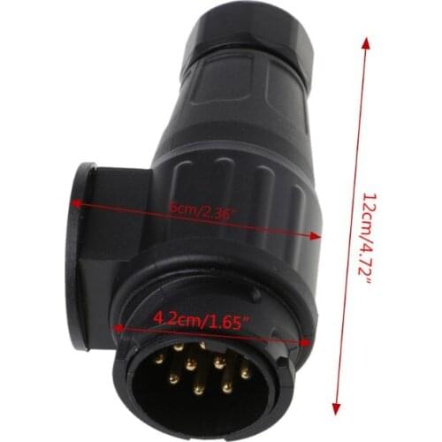 Auto Car Trailer 13 Pin Plug Connector Socket Caravan Waterproof Adapter