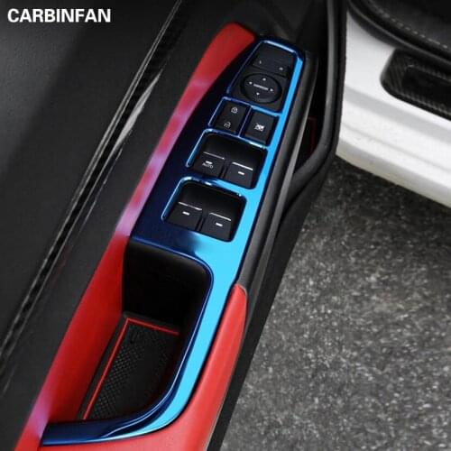Car Styling Auto Accessories Stainless steel Interior Door Cover Armrest Trim 4pcs/set For Hyundai Elantra Avante 2016-2019