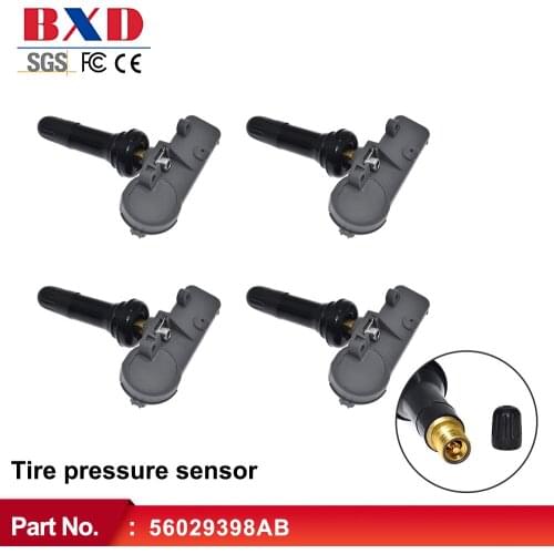 4x TPMS Tire Pressure Sensor 56029398AB 433Mhz For Chrysler Dodge Jeep Ram
