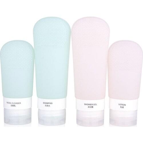Travel Bottling Silicone Suction Cup Brush Head Cosmetics Skin Care Bottling Soft Portable Lotion Bottle