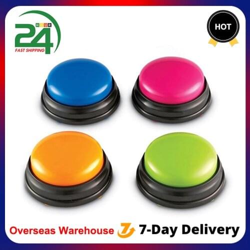 Recordable Talking Button Child Interactive toy Phonograph Answer Buzzers Portable Recording Sound Button Party Noise Makers