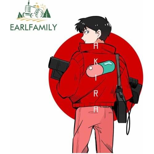 EARLFAMILY 13cm x 11.5cm for Akira Junichiro Kanada Car Sticker Laotop Motorcycle Decal Windshield Personality Bumper Graphics