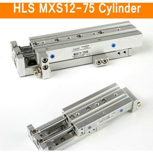 HLS MXS12-75 SMC Type MXS Series Cylinder MXS12-75A 75AS 75AT 75B Air Slide Table Double Acting 12mm Bore 75mm Stroke