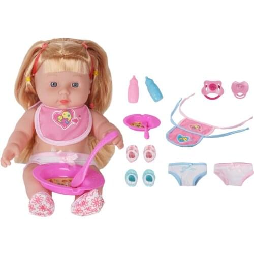 Doll Accessories For Toys Baby Tableware Toys Pacifier Bottle Saliva Towel Girls Clothes For Dolls Newborn Baby 12 Inch HC0057