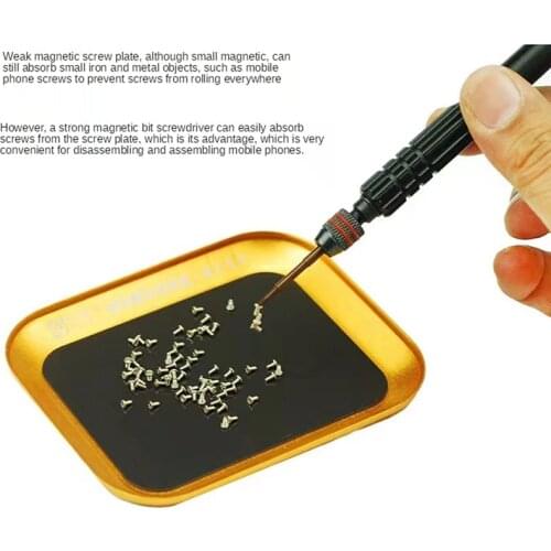 Amaoe Magnetism Screw Storage Box M106/M105/ Aluminium Alloy Receiving Tray Small Parts Take In Cell Phone Maintenance Tools