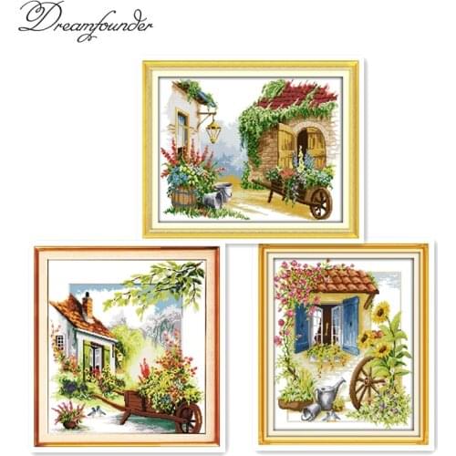 Little float cross stitch kit aida 14ct 11ct count printed canvas stitches embroidery DIY handmade needlework