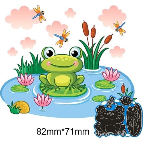 82*71mm Lotus leaf frog new Metal Cutting Dies for decor card DIY Scrapbooking stencil Paper Album template Dies