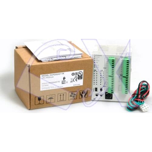 Original Delta DVP20SX211R PLC 24VDC 8(4AI) 6(2AO) relay output module Analog in box