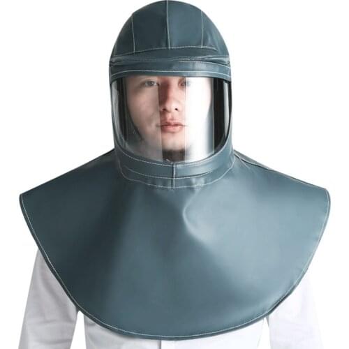 Sandblasting Caps Large Transparent Visor Painting Anti-Acid alkali Labor Helmet Industrial Grinding Safety hat Dustproof Hood