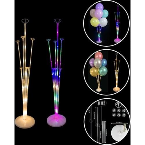 Plastic LED Balloon Stand Birthday Wedding Balloon Decoration DIY Balloon Stick Party Ballons Globos Holder Accessories
