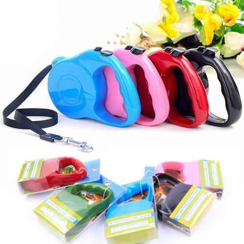 Dog Leash Automatic Flexible Dog Leash 3M Retractable Cat Traction Rope For Small Medium Dogs One Hand Operation Pet Products