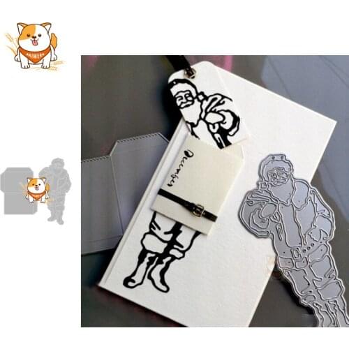 Christmas Santa Claus Tag Metal Cutting Dies Scrapbooking Stencil DIY Embossing Craft Die Cuts Card Making New Dies For 2020