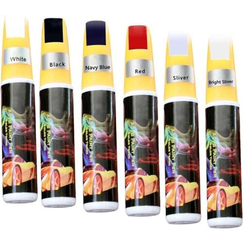 6 Color Car Paint Repair Pen Scratch Repair Pen Paint Repair Red Black White Silver Gray Paint Touch Pen Automotive Car Vehicle