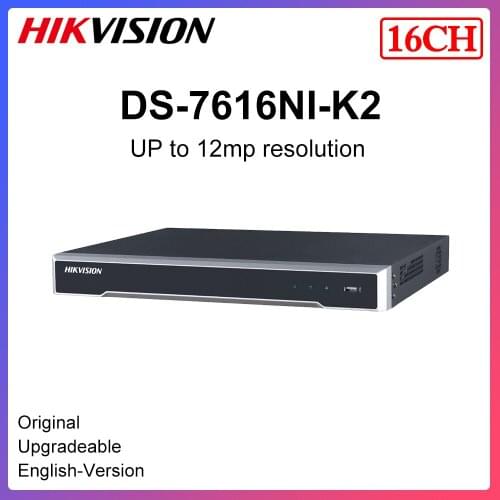 HIKVISION 4K NVR DS-7616NI-K2 International Version For 16 Ch 8MP Cameras Support ONVIF Hik-Connect Wholesale