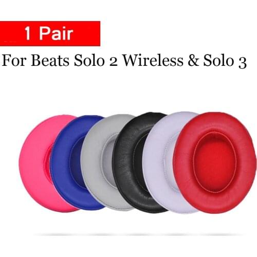 Replacement Ear pads Cushion For Beats Solo 2 3 Wireless/wired Earpads Headphones Bluetooth-compatible Headset Case Soft Cover