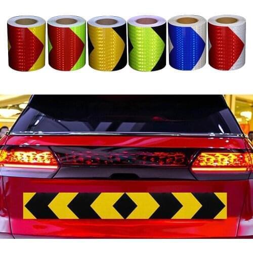 5cm*300cm Car Arrow Reflective Tape Decoration Stickers Car Warning Safety Reflection Tape Film Auto Reflector Sticker Accessor
