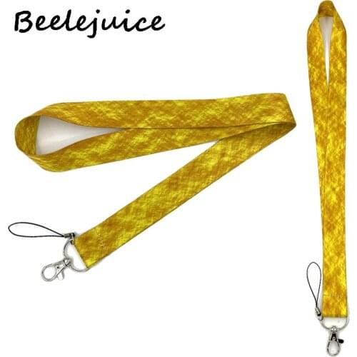 Texture Gold Pattern Keychain Lanyards Id Badge Holder ID Card Pass Gym Mobile Phone Badge Holder Key Strap Webbings Ribbon Gift