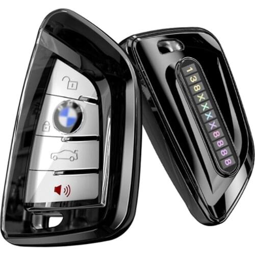 TPU Car Key Case Cover Key Shell Protector for BMW X1 X5 X6 Series 1 2 5 7 F15 F16 E53 E70 E39 F10 F30 G30 Car Accessories