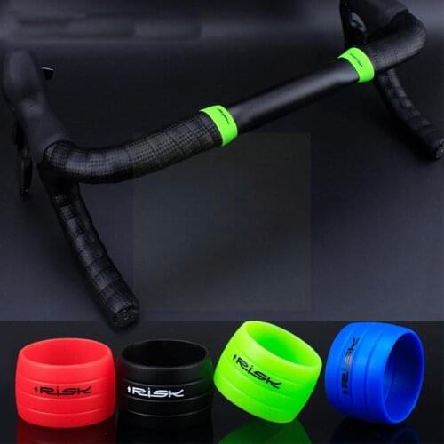 1 Pair of Bicycle Handlebar Tape Fixing Sleeve Silicone Ring Waterproof Joint Protection Durable Non-slip Rubber I9Z4
