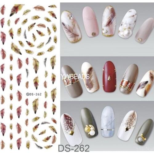 1 Pc Beautiful Manicure Watermark Large Sheet Sticker Decal Sticker DS257-271 Japan Manicure Nail Sticker