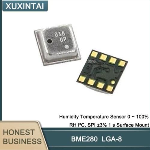 10Pcs/Lot BME280 BME Humidity Temperature Sensor 0 ~ 100% RH I²C, SPI ±3% 1 s Surface Mount