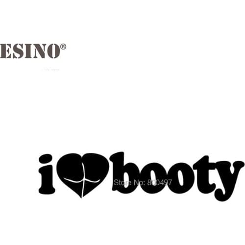 10 x Funny Humor Car Styling I Love Booty with Sexy Lady Ass Heart Reflective Auto Decal Car Stickers Bumper Body Pattern Vinyl