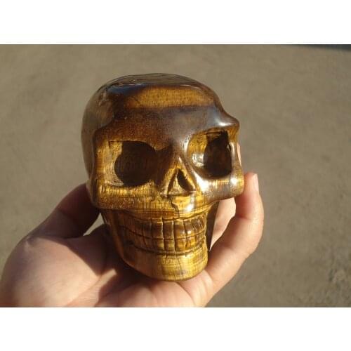 1000g Natural Red Tigers eye Carved Crystal Skull, Crystal Healing free shipping