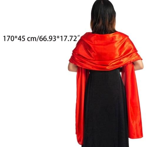 170x45cm Womens Satin Silky Scarf Wraps Glitter Solid Color Bridal Wedding Party Evening Gown Shawl Cape Vintage Beach Cover Up