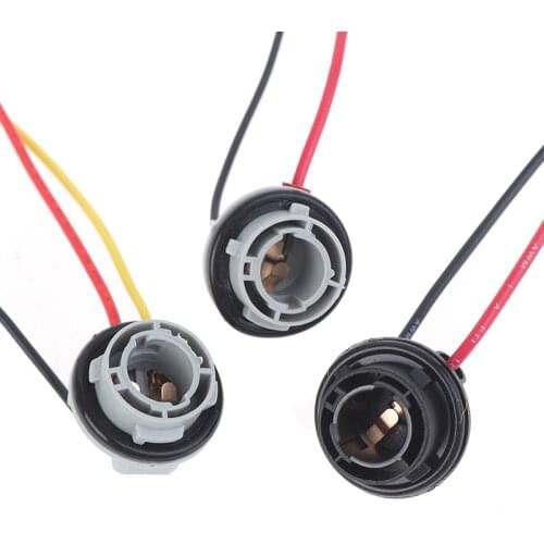 2pcs 1156 1157 Bulb Socket BAY15D Lamp Holder P21/5W Adapter Base Connector For Brake Light Plastic Car Accessories