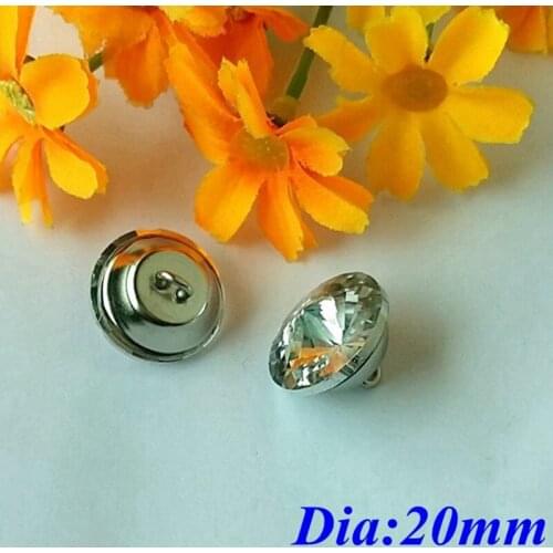 20mm 40pcs Round Crystal Glass Buttons Copy Diamond Button Zi Jinhua pull Buttons Rhinestone Sofa crystal decorative Diamond
