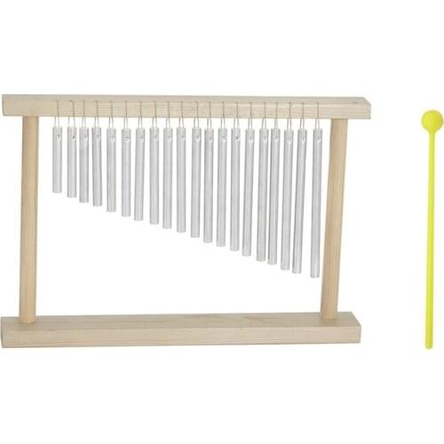20-NOTE Wind Chime Table Top Bar Chime Instrument Percussion with Mallet Chime Instrument Clear Sound