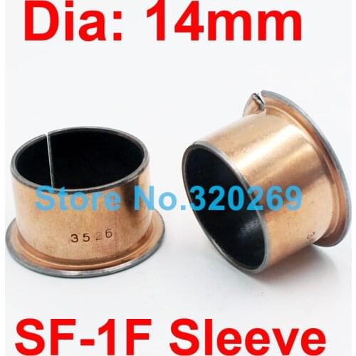 4PCS SF-1F14120 14170 Dia 14MM Flange Self Lubricating Composite Bearing Bushing Sleeve Oil Free Sliding