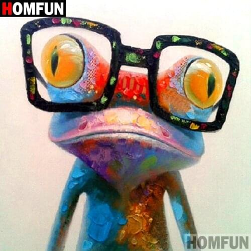HOMFUN Full Square/Round Drill 5D DIY Diamond Painting "Cartoon frog" 3D Embroidery Cross Stitch 5D Home Decor Gift A08437