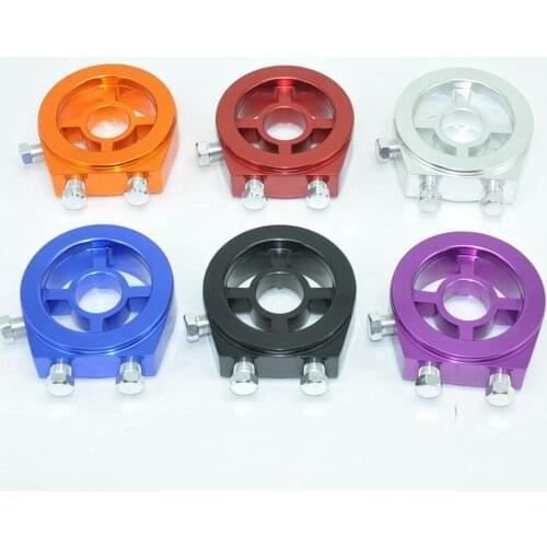 Aluminum Oil Gauge Filter Sandwich Adapter Plate Turbo Oil Line Kit