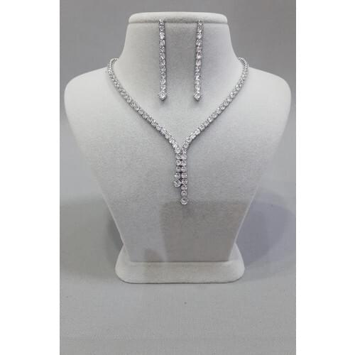 Dreamer Beads Elegant Zircon Necklace and Earring Set