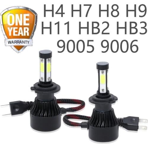 2PCs H4 Car Headlight Bulb X7 H7 H8 H9 H11 Carlight 9005 9006 LED White Light 6500K 16000 Lumen Car Headlamp H4