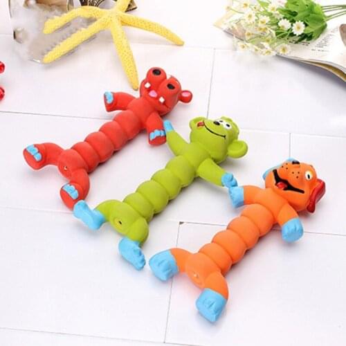 Latex Dog Toys Cartoon Animal Model Toys Molar Teeth Cleaner Sounding Pet Interactive Toys For Small And Medium Dog