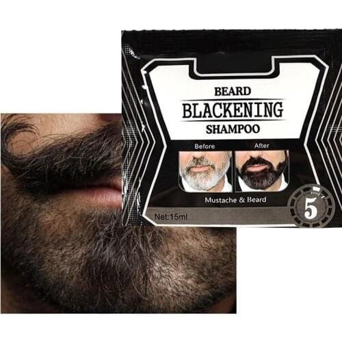 Beard Dye Blackening Beard Shampoo Mustache Coloring Conditioner For Gray Hair