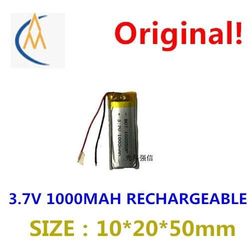 Brand new 3.7V polymer lithium battery 102050 1000mah GPS Bluetooth speaker / device / mini toy microphone wireless route