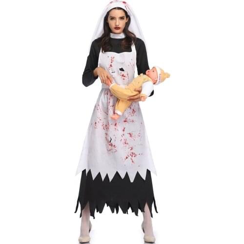 M-XL Blood-Sucking Devil Horror Nuns Outfit Holiday Party Costume 2020 New anime cosplay halloween costumes for women