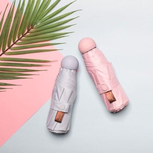 Mini five-fold umbrella, sun umbrella, sun protection, UV protection, sunshade, rain and rain, ultra light, compact and portable
