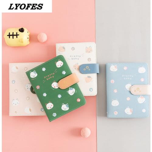 Cute Journal Notebooks Weekly Plan Portable A6 Kawaii Pocket Notebook Cute Cat Diary Journal Office School Stationery