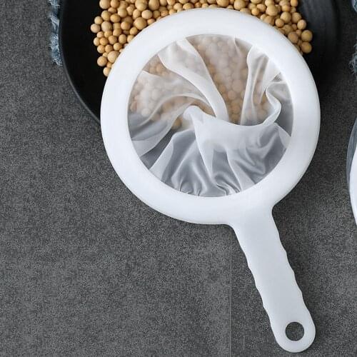 Reusable Nylon High-density Colander Mesh Sieve Strainer with Handle for Fruit and Vegetable Juice Tea Soymilk Coffee Filter